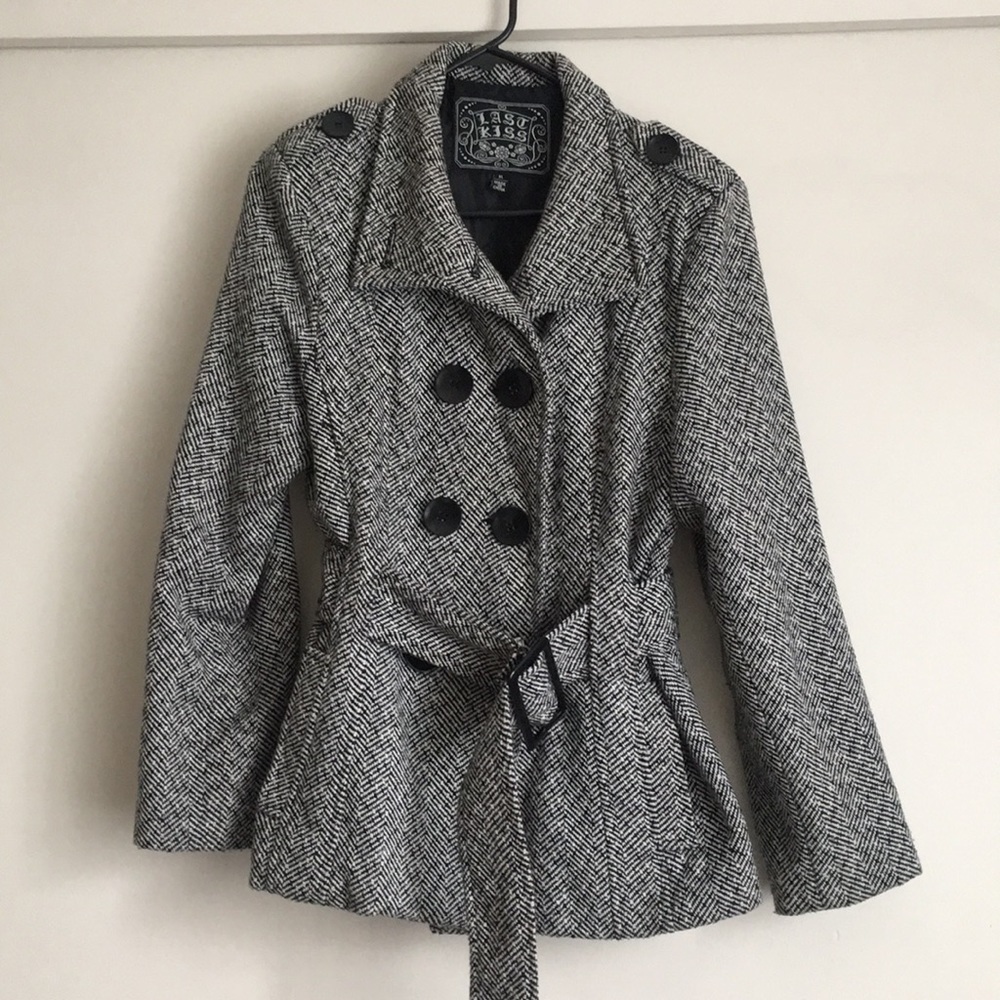 Double Breasted Tweed Coat